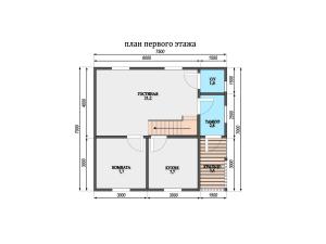 Гагарина 7x7,5 - План №1