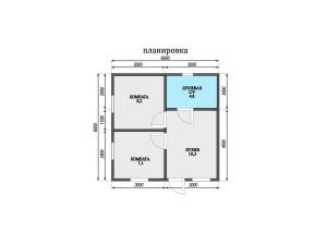 Комарова 6x6 - План №1